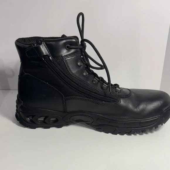 Black Men's Tactical Lace-Up Boots - Picture 5 of 9